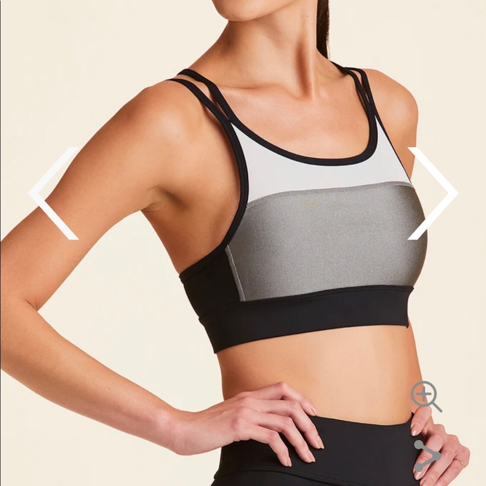 Alala Aurora Sports Bra Black/Silver MEDIUM